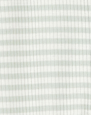 Baby Striped 2-Way Zip Ribbed Sleeper pyjamas, 