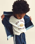 Toddler Boy colour Block Zip-Up Jacket - Navy Blue, image 5 of 9 slides
