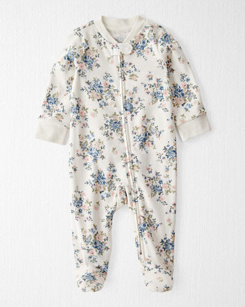 Baby Organic Cotton Floral-Print Sleeper, 