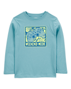 Kid Gaming Cotton Blend Long-Sleeve Tee - Blue, image 1 of 3 slides