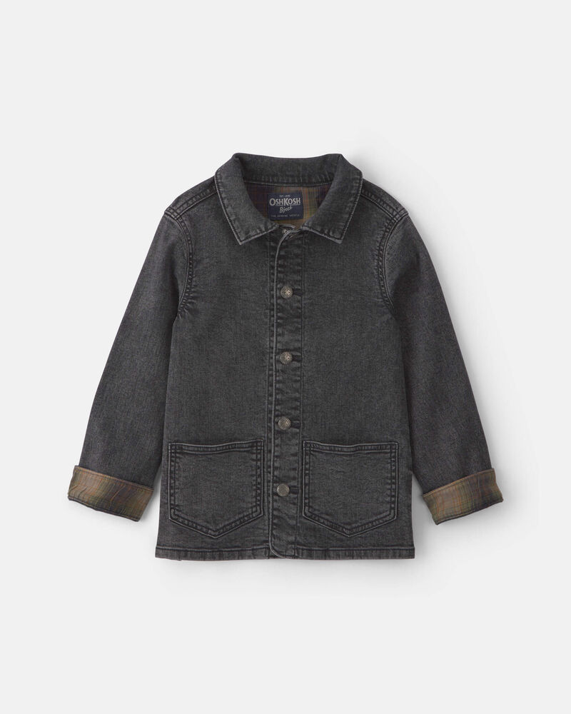 Boys Denim Utility Jacket - Black, image 5 of 7 slides