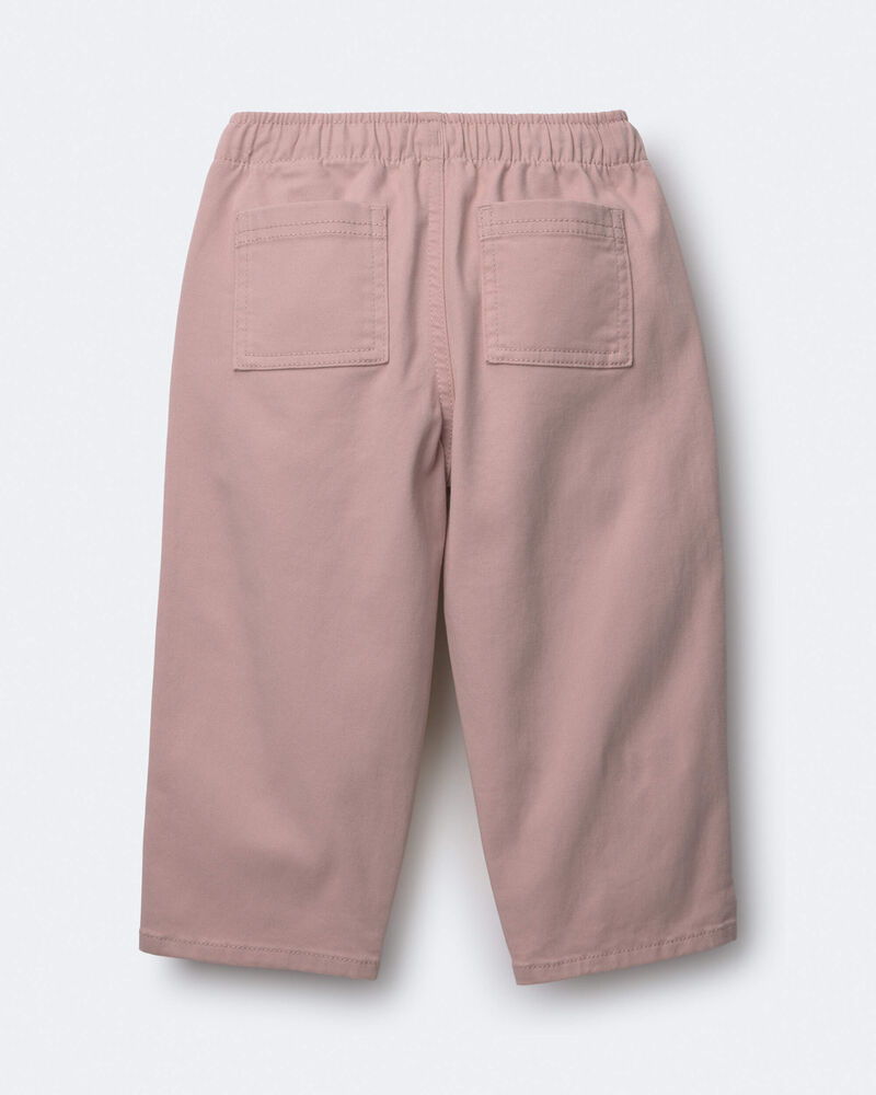 Toddler Girl Pleated Pants - Blush, image 2 of 3 slides