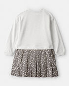 Kid Floral Sweatshirt Dress, image 2 of 4 slides