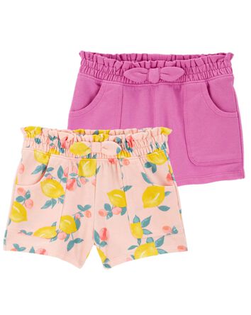 Baby 2-Pack French Terry Pull-On Shorts, 