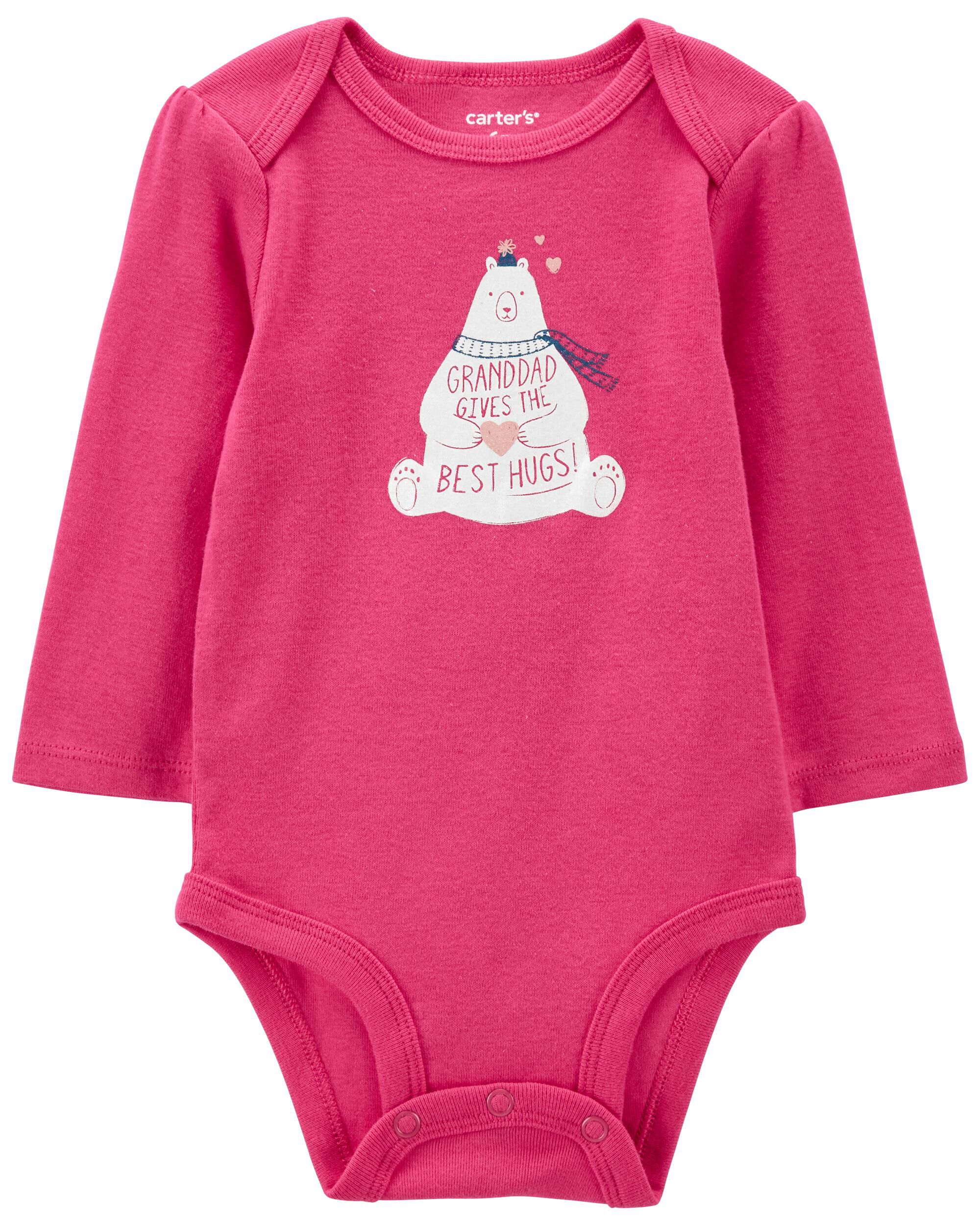 Pink Polar Bear Long Sleeve Bodysuit Carter s Oshkosh Canada
