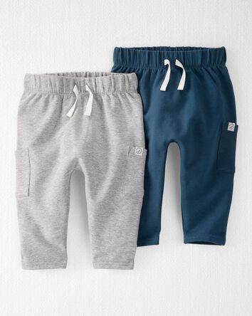 2-Pack Organic Cotton Terry Pants, 
