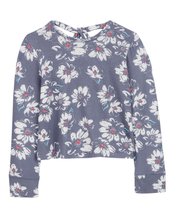 Kid 2-Piece Floral Knit Top & Leggings Set, 