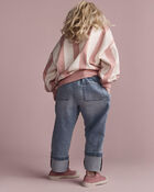 Tout-petit - Pantalon &agrave; revers et poches en denim - Bleu, image 4 sur 7 diapositives