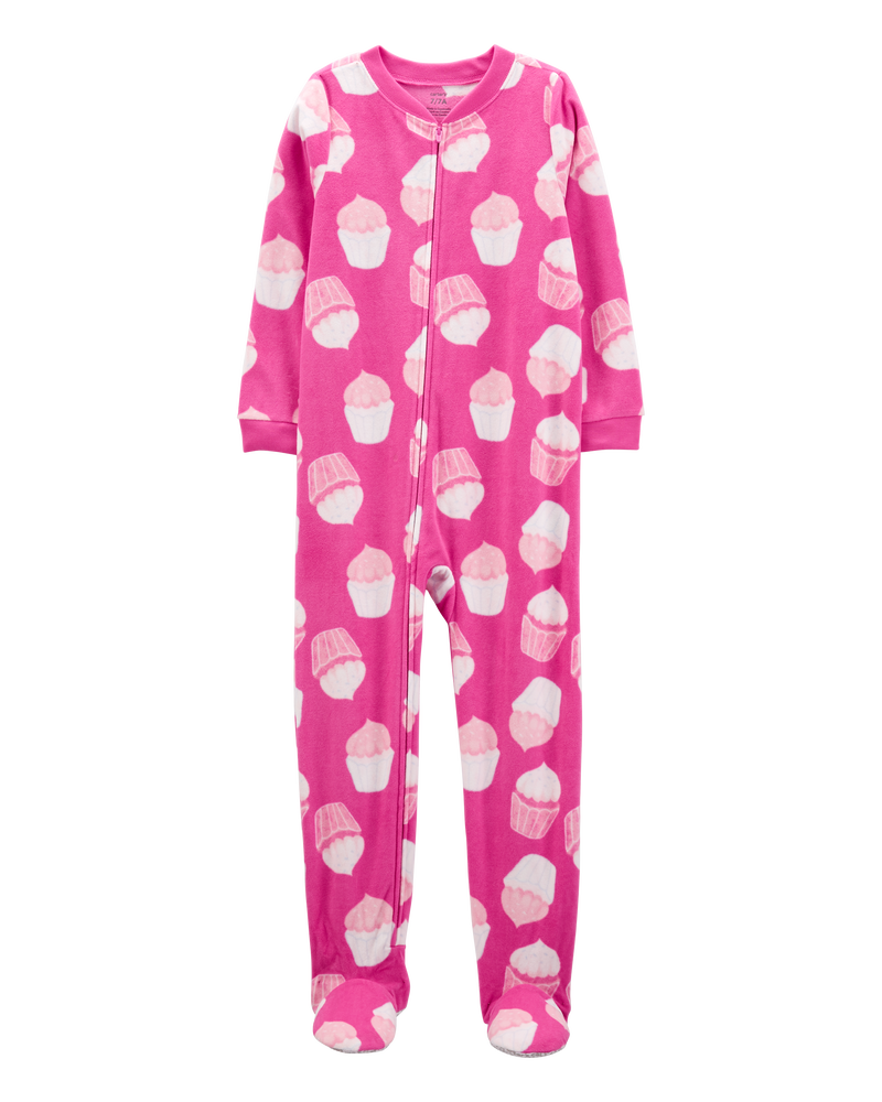 Kids Girls Kid 1 Piece Cupcake Fleece Footie Pyjamas 8 Carter s