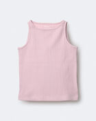 Toddler Girl Ribbed Playtime Tank - Rose, image 2 of 5 slides