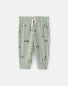 Baby Boy 2-Piece Penguin Thermal Long-Sleeve Bodysuit & Pant Set - Green, image 2 of 4 slides