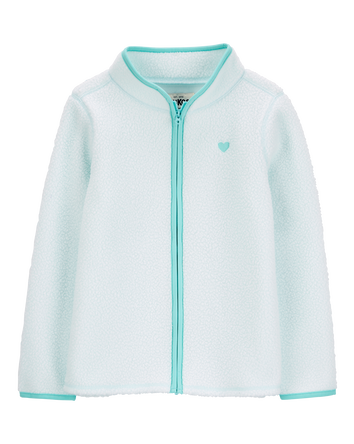 Kid Embroidered Teddy-Fleece Jacket, 