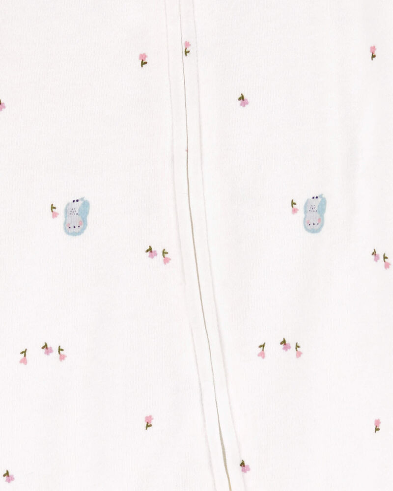 Baby Girl Owl 2-Way Zip Cotton Sleeper Pyjamas, image 2 of 3 slides