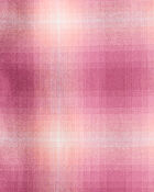 Girls Plaid Long-Sleeve Button-Down - Pink, image 2 of 3 slides