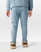 Toddler Boy Solid Fleece Cotton Jogger - Blue, image 4 of 6 slides