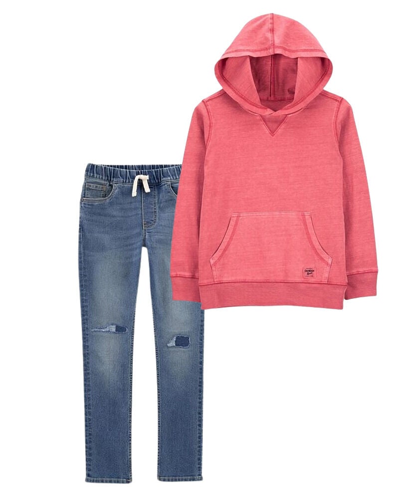Hoodie and jeans girl online
