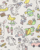 Kid Easter Scavenger Hunt 100% Cotton Snug Fit 2-Piece Pyjama Set - Ivory, image 4 of 5 slides