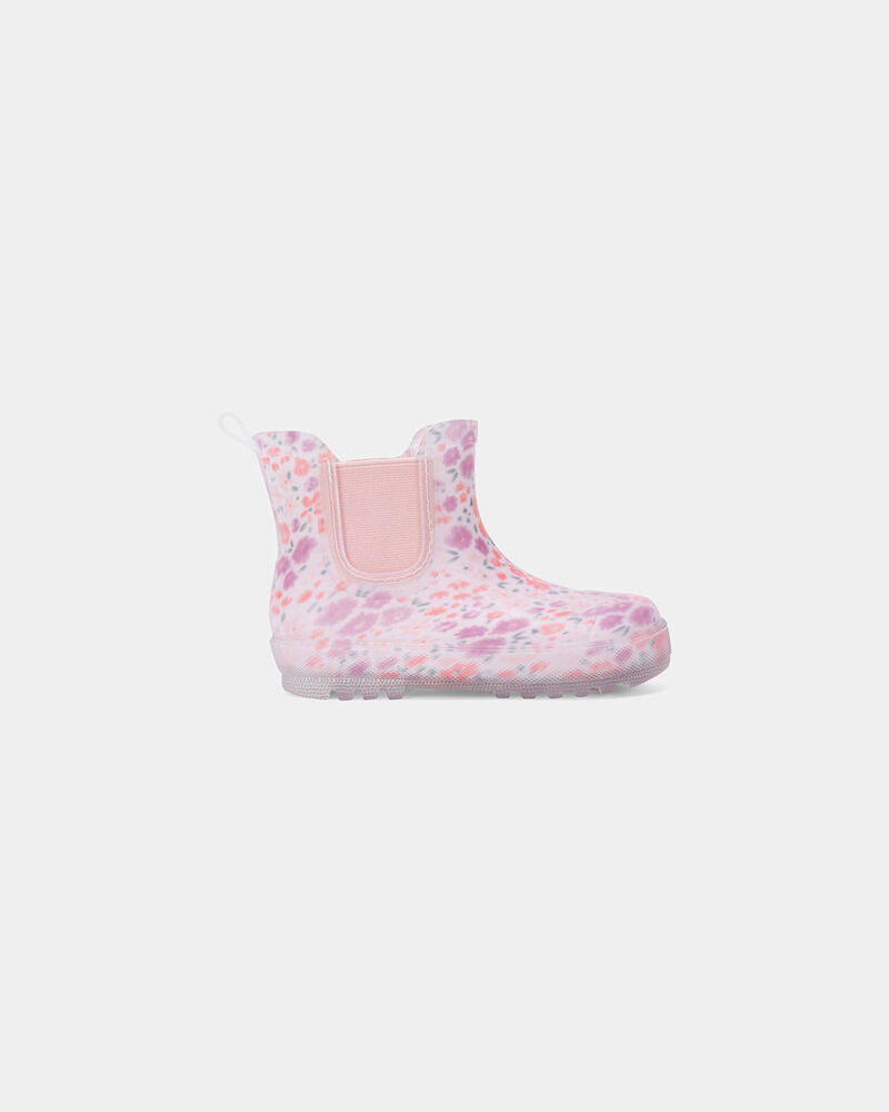 Tout-petit fille - Bottes de pluie &agrave; fleurs - Rose/Mauve, image 2 sur 6 diapositives