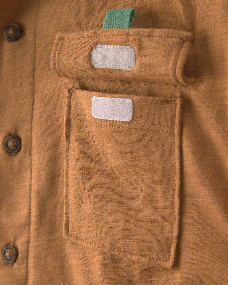 Gar&ccedil;ons - Chemise boutonn&eacute;e- Brun, image 2 sur 3 diapositives
