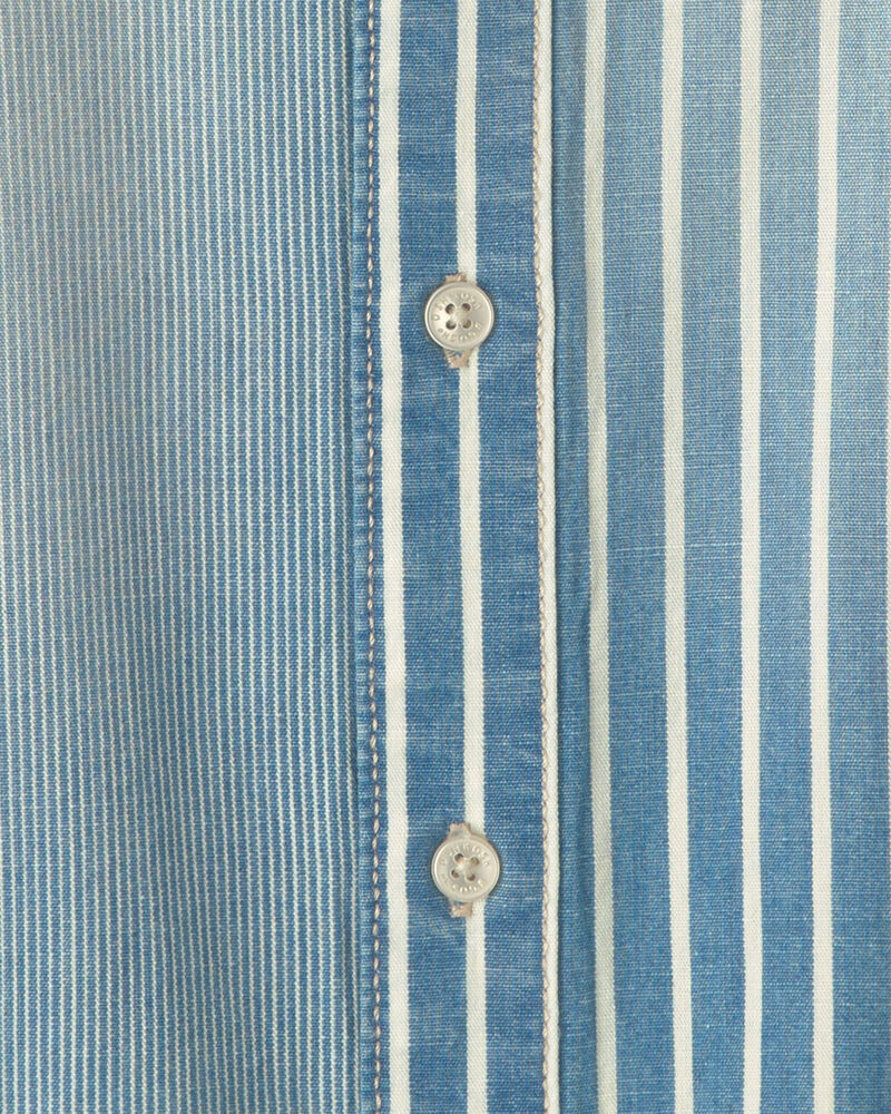 Boys Hickory Button-Down Shirt - Blue, image 5 of 6 slides
