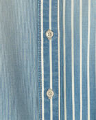 Boys Hickory Button-Down Shirt - Blue, image 5 of 6 slides
