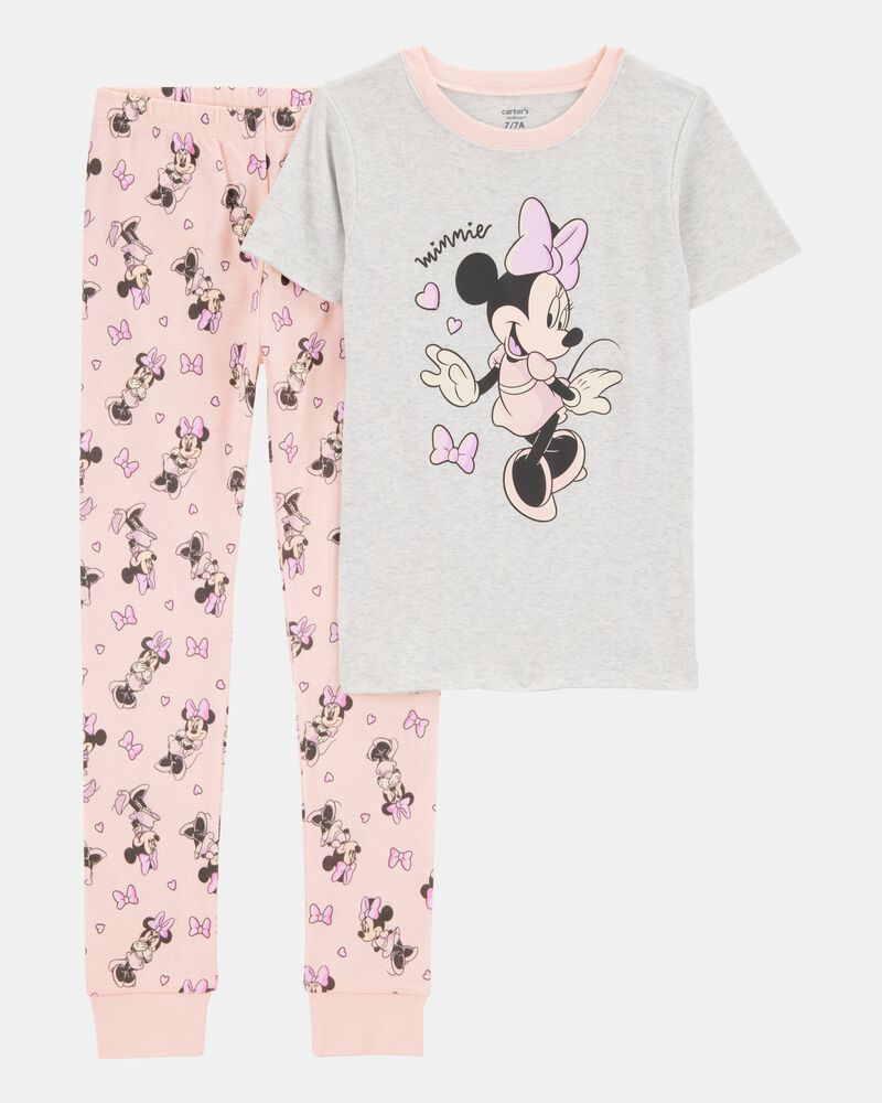 Enfant Pyjama 2 pi&egrave;ces en coton ajust&eacute; imprim&eacute; Minnie Mouse, image 1 sur 2 diapositives