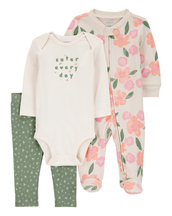Baby 3-Piece Floral Multi-Piece Set, 
