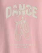 Toddler Girl 'Dance' Long-Sleeve Graphic Tee - Pink, image 3 of 4 slides