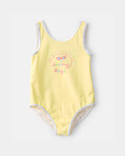 Toddler Girl Girl Sunny day 1-Piece Swimsuit- Yellow, image 1 of 4 slides