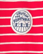 B&eacute;b&eacute; gar&ccedil;on - T-shirt &agrave; rayures - Rouge/Ivoire, image 3 sur 3 diapositives