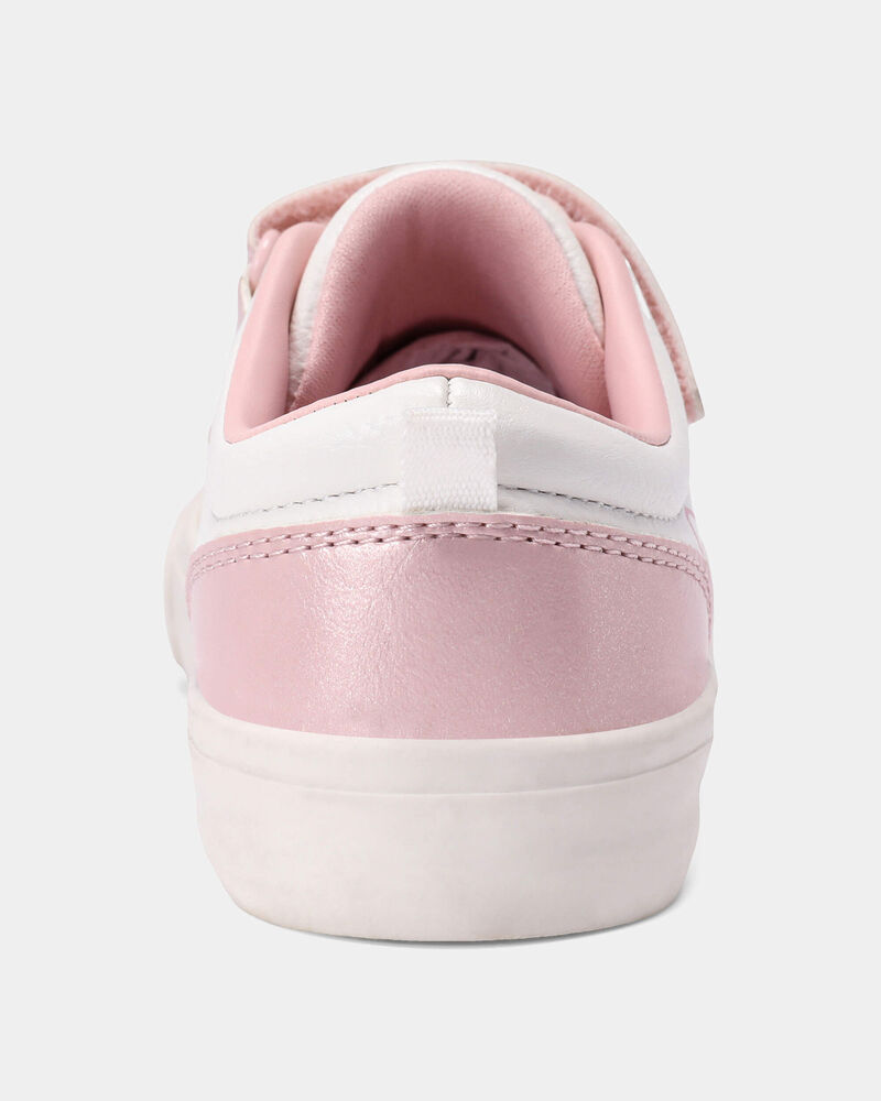 Toddler Girl Love Casual Sneakers - White/Pink, image 3 of 6 slides