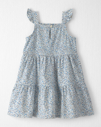 Toddler Girl Organic Cotton Tiered Dress in Meadow Bloom, 