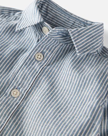 Baby Linen Button-Front Shirt Made with Organic Cotton, 