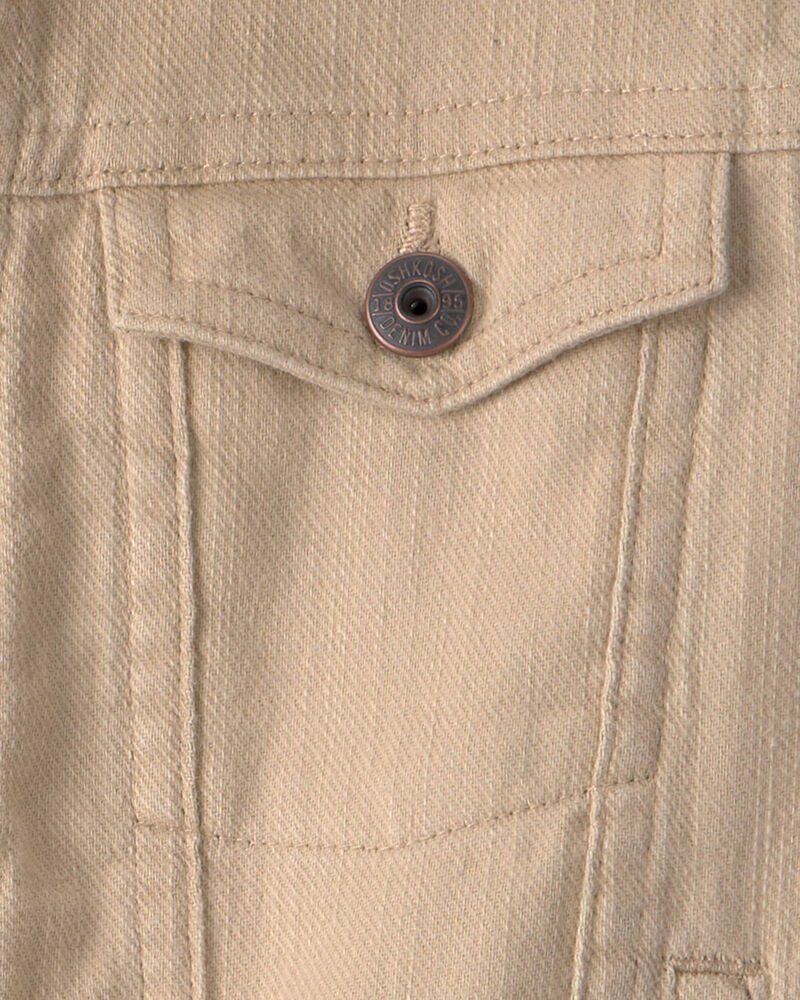 Toddler Twill Jacket - Tan, image 2 of 3 slides