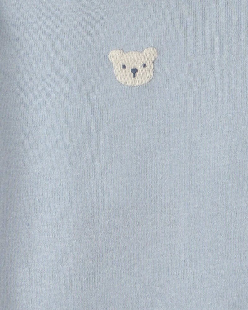 Baby Boy 6-Pack Bear Long-Sleeve Bodysuits - Blue/White, image 2 of 8 slides