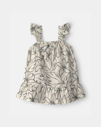 Baby Girl Floral Dress - Black/Ivory, 