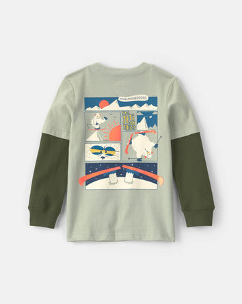 Toddler Boy Yeti Long-Sleeve Graphic Tee - Green, 