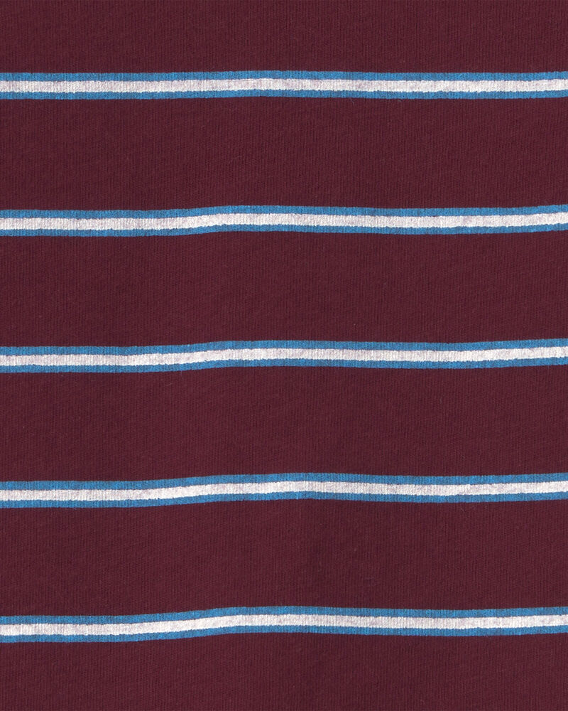 Toddler Boy Striped Long-Sleeve Top - Burgundy, image 2 of 3 slides