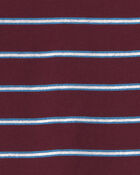 Toddler Boy Striped Long-Sleeve Top - Burgundy, image 2 of 3 slides
