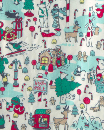 Kids Christmas Scavenger Hunt Fleece Loose Fit Pyjama Bottoms, 
