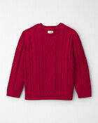Boys Organic Cotton Cable Knit Sweater, image 1 of 4 slides