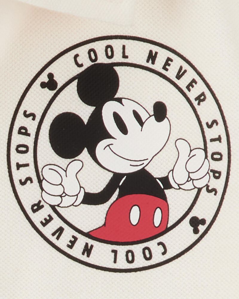 Toddler 2-Piece Mickey Mouse Polo Shirt & Short Set - Heather/Red, image 3 of 3 slides