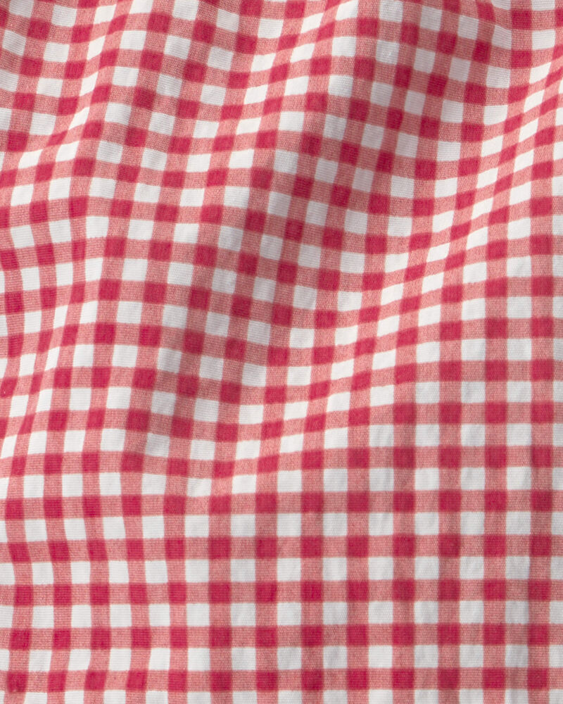Baby Boy Recycled Swim Trunks in Red Gingham, image 4 of 5 slides