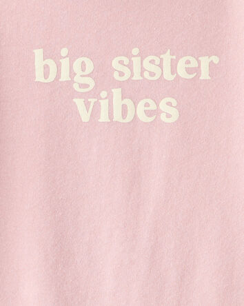Tout-petit fille - T-shirt &agrave; manches longues &agrave; imprim&eacute; &laquo;Big Sister&raquo; - Rose, 