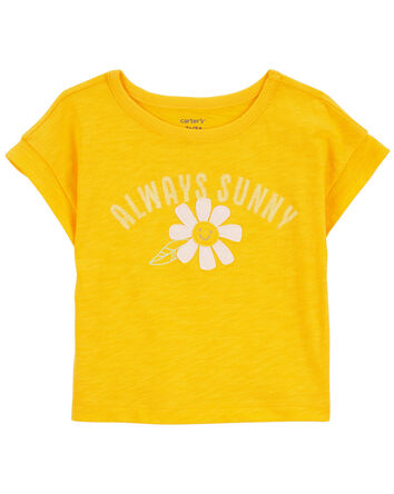 T-shirt à imprimé de fleur Always sunny, 