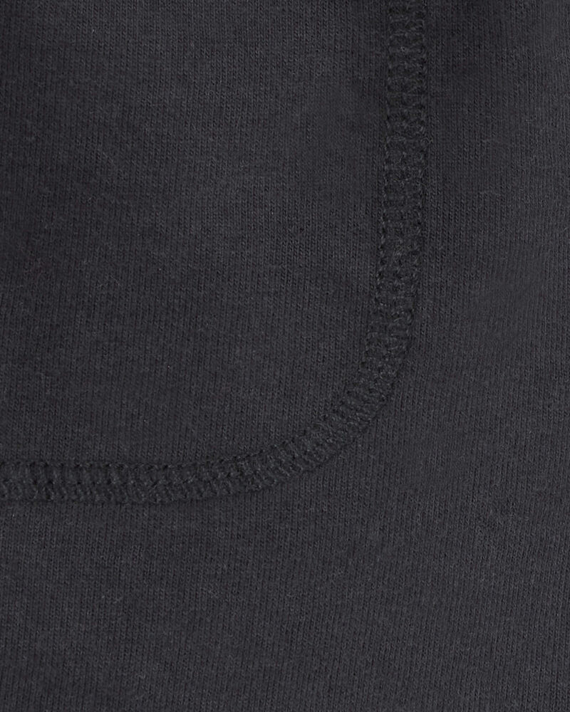 Baby Boy French Terry Shorts - Black, image 3 of 4 slides