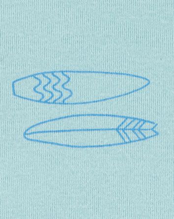 Toddler 4-Piece Shark Surfboard 100% Snug Fit Cotton Pyjamas, 