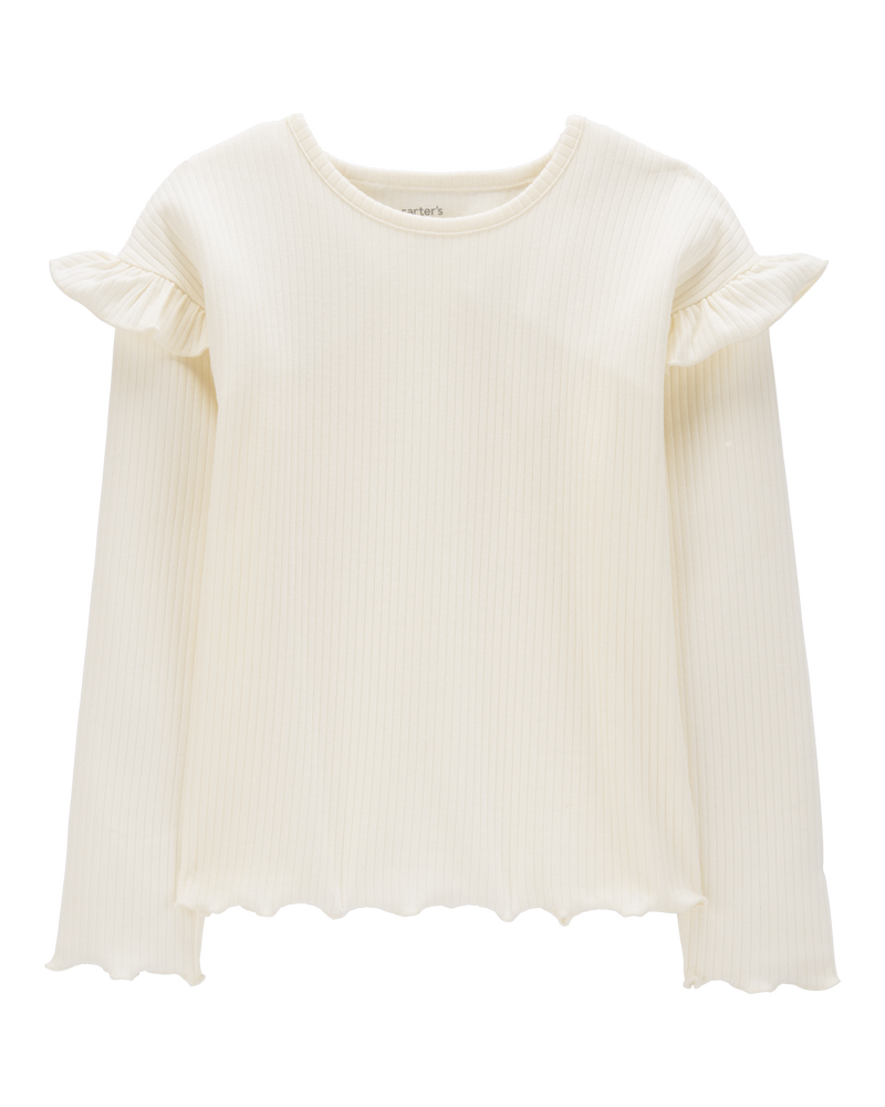 Kid 2-Piece Long-Sleeve Ribbed Top & Leggings Set, image 2 of 6 slides