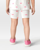 Toddler Girl Crab Print Bike Shorts, image 3 of 6 slides