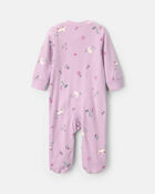 B&eacute;b&eacute; fille - Grenouill&egrave;re &agrave; fermeture &agrave; glissi&egrave;re double sens &agrave; licornes &ndash; Mauve, image 2 sur 5 diapositives
